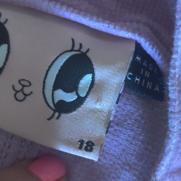 Lazy Oaf Esther Loves Oaf  Bunny corduroy overalls size 18 UK New oversized - Picture 3 of 5